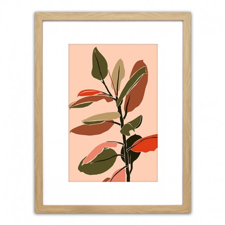 14680017 Πίνακας Σε Κορνίζα ArteLibre Πλαστικό -Φυτό- 35x45x1.8cm