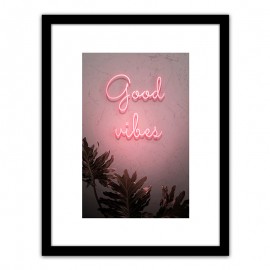 14680067 Πίνακας Σε Κορνίζα ArteLibre Πλαστικό -Good Vibes- 35x45x1.8cm