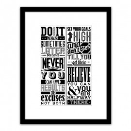 14680081 Πίνακας Σε Κορνίζα ArteLibre Πλαστικό -Quote- 35x45x1.8cm