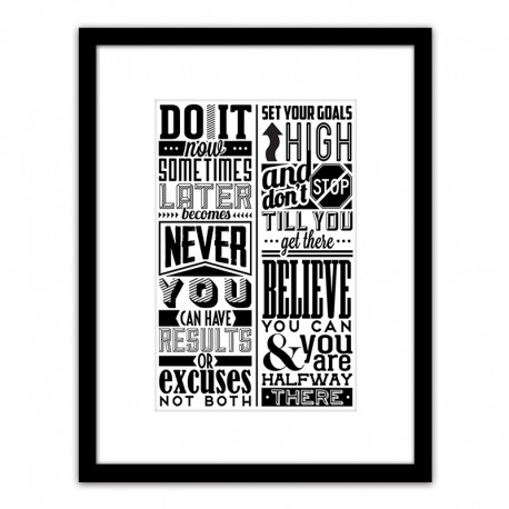 14680081 Πίνακας Σε Κορνίζα ArteLibre Πλαστικό -Quote- 35x45x1.8cm