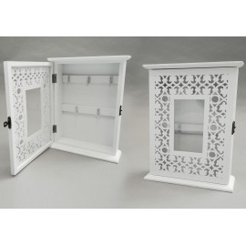 06510234 Κλειδοθήκη Με 5 Θέσεις Λευκό Ξύλο 20x6x26cm Λευκό