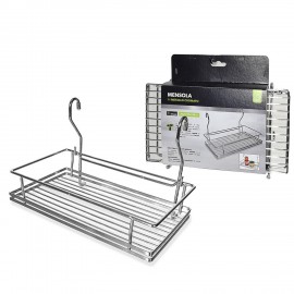 06511662 Ράφι Κρεμαστό Ασημί Μέταλλο 28.5x19x20cm