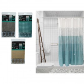 06511410 Κουρτίνα Μπάνιου -Dots- Polyester 180x200cm Σε 3 Χρώματα