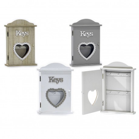 06511168 Κλειδοθήκη -Keys- 6 Θέσεων Ξύλο 20x5x30cm Σε 3 Χρώματα Πολύχρωμο