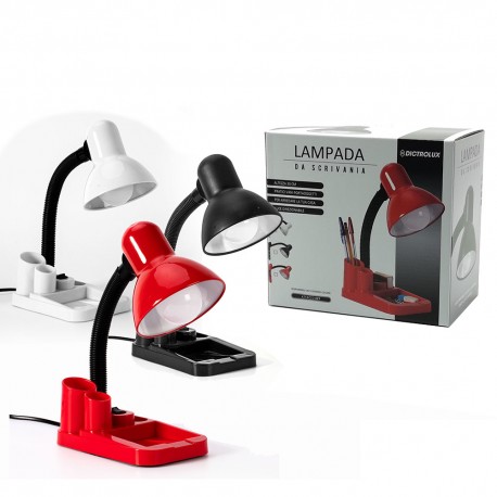 06511674 Φωτιστικό Γραφείου Με Μολυβοθήκη Μέταλλο/Πλαστικό 30cm Σε 3 Χρώματα