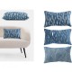 06512675 Μαξιλάρι Jacquard Μπλε/Λευκό 100% Πολυεστέρας 30x50cm Σε 3 Σχέδια