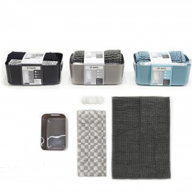 06512860 Σετ Μπάνιου Σε 3 Χρώματα Περιέχει Κουρτίνα 180x180cm Χαλάκι 60x40cm