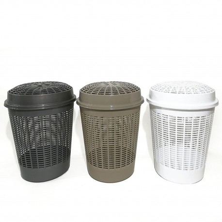 06512984 Καλάθι Απλύτων Europa Με Καπάκι Φ46x55cm 3 Χρώματα