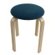 14350033 Σκαμπό ArteLibre MILOA Μπλε/Φυσικό Ύφασμα/Ξύλο 42x42x45cm Φυσικό/Μπλε