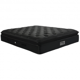 8902332580066-11 EN41 BLACK MEMORYGEL SOFT AFROLATEX G-PILLOWTOP ORIONZONE HIGH POCKET, Πλάτος 180, Μήκος 200