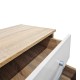 383-000106 Κομοδίνο Athos pakoworld σε sonoma-λευκή απόχρωση 48x40x41.5εκ