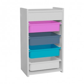 321-000131 Συρταριέρα με καλάθια Toyli pakoworld πολύχρωμο 45x30x78εκ