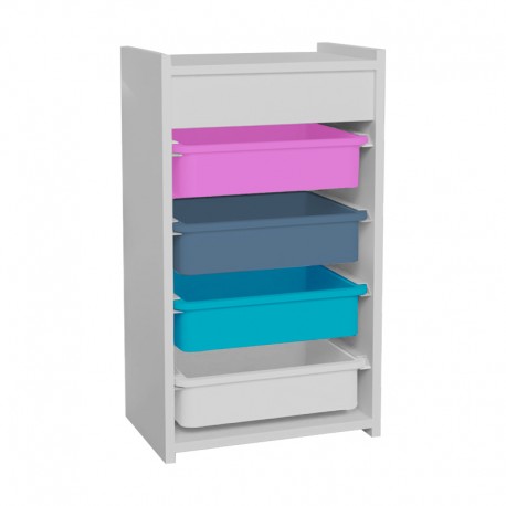 321-000131 Συρταριέρα με καλάθια Toyli pakoworld πολύχρωμο 45x30x78εκ