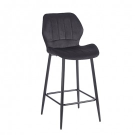 43-2800-1 DYLAN BLACK VELVET ΥΦΑΣΜΑ 65εκ. ΣΚΑΜΠΟ ΜΕΤΑΛΛΙΚΟ 46X45X65-95εκ.