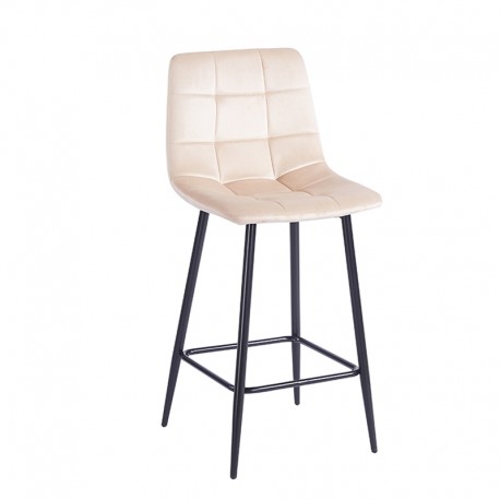 43-2801-2 NORA BEIGE VELVET ΥΦΑΣΜΑ 65εκ. ΣΚΑΜΠΟ ΜΕΤΑΛΛΙΚΟ 45X41X65-99εκ.