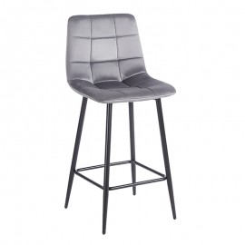 43-2801 NORA GREY VELVET ΥΦΑΣΜΑ 65εκ. ΣΚΑΜΠΟ ΜΕΤΑΛΛΙΚΟ 45X41X65-99εκ.