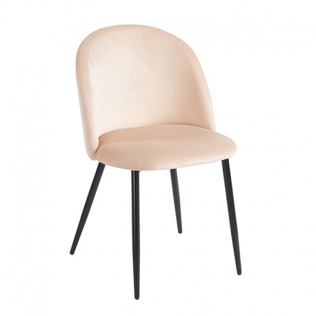 11-1229-2 RIO BEIGE VELVET ΥΦΑΣΜΑ ΚΑΡΕΚΛΑ ΜΕΤΑΛΛΙΚΗ 50X52X81εκ.