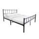 Ε8042,1 TIVO Κρεβάτι Διπλό, για Στρώμα 150x200cm, Μέταλλο Βαφή Μαύρο