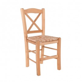 Ρ967,Ε1 METRO Καρέκλα Οξιά Βαφή Εμποτισμού Φυσικό, Κάθισμα Ψάθα