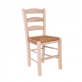 Ρ930,0 ΣΚΥΡΟΣ Καρέκλα Άβαφη Οξιά με Ψάθα Αβίδωτη