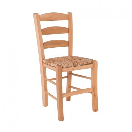 Ρ930,Ε1 ΣΚΥΡΟΣ Καρέκλα Οξιά Βαφή Εμποτισμού Καρυδί, Κάθισμα Ψάθα