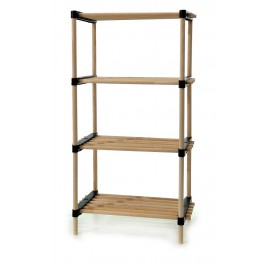 06510585 Ραφιέρα 4 Ράφια Φυσικό Ξύλο 49x28x92cm Φυσικό