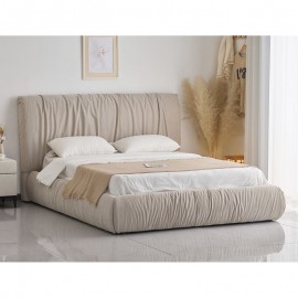 Ε8056,1 TOKYO Κρεβάτι Διπλό, για Στρώμα 160x200cm, Ύφασμα Μπεζ