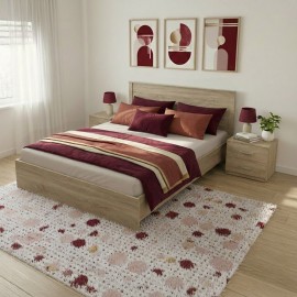 383-000310 Σετ Κρεβατοκάμαρας Athos Sonoma με Κρεβάτι 160x200εκ Σετ 3τεμ