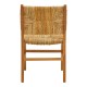 336-000026 Καρέκλα Refane pakoworld σκελετός teak ξύλο με ψάθα σε φυσική απόχρωση 50x58x85εκ