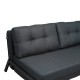 024-000054 Καναπές 2θέσιος-κρεβάτι Fancy pakoworld ύφασμα σε ανθρακί απόχρωση με μαύρο πόδι 150x92x77εκ