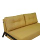 024-000055 Καναπές 2θέσιος-κρεβάτι Fancy pakoworld ύφασμα σε κίτρινη απόχρωση με μαύρο πόδι 150x92x77εκ
