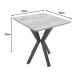 197-000324 Τραπέζι Arenya pakoworld μαύρο εφε μαρμάρου- μαύρα μεταλλικά πόδια 70x70x72εκ