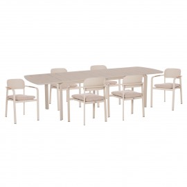 ΣΕΤ ΤΡΑΠΕΖΑΡΙΑΣ ΕΞ.ΧΩΡΟΥ 6 ΘΕΣΕΩΝ ELARA HM10726.05 ΜΠΕΖ ΑΛΟΥΜΙΝΙΟ-ΕΠΕΚΤΕΙΝΟΜΕΝΟ ΤΡΑΠΕΖΙ