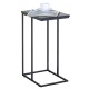 15340048 Βοηθητικό Τραπεζάκι ArteLibre TRENTON Μαύρο Μάρμαρο Μοριοσανίδα/Μέταλλο 40x30x66cm Μαύρο/Μάρμαρο