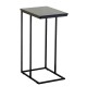 15340048 Βοηθητικό Τραπεζάκι ArteLibre TRENTON Μαύρο Μάρμαρο Μοριοσανίδα/Μέταλλο 40x30x66cm Μαύρο/Μάρμαρο