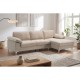 Ε966,50 ALEX Καναπές Σαλονιού Καθιστικού Αριστερή Γωνία, Ύφασμα Μπεζ Velure