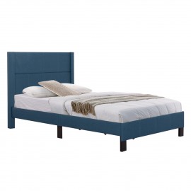 ΚΡΕΒΑΤΙ TRILLOP HM667.14 ΜΠΛΕ ΥΦΑΣΜΑ ΓΙΑ ΜΟΝΟ ΣΤΡΩΜΑ 120X200εκ.