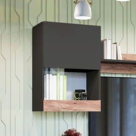 GR-MORCAB-2 Κρεμαστό Ντουλάπι Morocco Ανθρακί-Χρυσό Δρυς 55x31x78.5cm