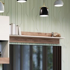 GR-MORSHE Κρεμαστό Ράφι Morocco Μπεζ-Σκούρο Δρυς 120x20x20cm