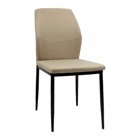 ΚΑΡΕΚΛΑ ΤΡΑΠΕΖΑΡΙΑΣ DIAZ HM18346.04 ΜΠΕΖ ΥΦΑΣΜΑ-ΜΕΤΑΛΛΙΚΑ ΠΟΔΙΑ ΜΑΥΡΑ 41,5x52x87Υεκ.