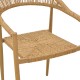 404-000004 Πολυθρόνα Rayana pakoworld στοιβαζόμενη αλουμίνιο - pe rattan σε φυσική απόχρωση 56x61,5x77,5εκ