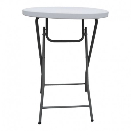 142-000022 Τραπέζι μπαρ catering Event pakoworld πτυσσόμενο λευκό Φ81x110εκ