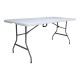 142-000024 Τραπέζι catering-συνεδρίου Nedio pakoworld πτυσσόμενο-βαλίτσα λευκό μονοκόμματη επιφάνεια 180x70x74εκ