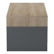 230-000142 Τραπέζι σαλονιού Consa pakoworld sonoma - ανθρακί 120x60x52.8εκ