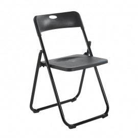 Ε5571,1 WENDY Καρέκλα Πτυσσόμενη, Μέταλλο Βαφή Μαύρο, PP Απόχρωση Μαύρο