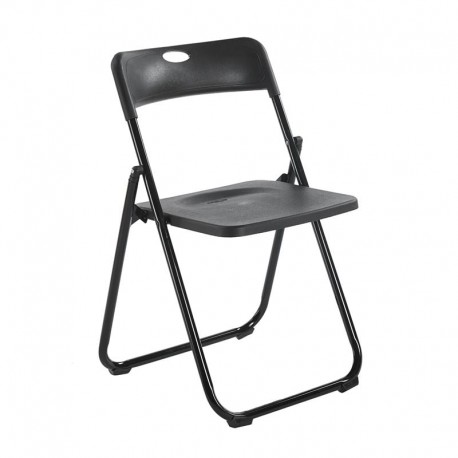 Ε5571,1 WENDY Καρέκλα Πτυσσόμενη, Μέταλλο Βαφή Μαύρο, PP Απόχρωση Μαύρο