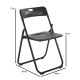 Ε5571,1 WENDY Καρέκλα Πτυσσόμενη, Μέταλλο Βαφή Μαύρο, PP Απόχρωση Μαύρο