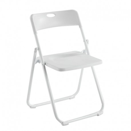 Ε5571,4 WENDY Καρέκλα Πτυσσόμενη, Μέταλλο Βαφή Άσπρο, PP Απόχρωση Άσπρο