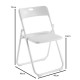 Ε5571,4 WENDY Καρέκλα Πτυσσόμενη, Μέταλλο Βαφή Άσπρο, PP Απόχρωση Άσπρο
