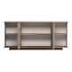 230-000126 Μπουφές Zafore pakoworld sonoma - γκρι μπεζ όψη μαρμάρου 180x45x80εκ